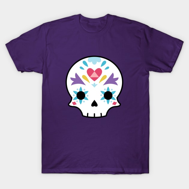 Sugar skull heart T-Shirt by Laura_Nagel